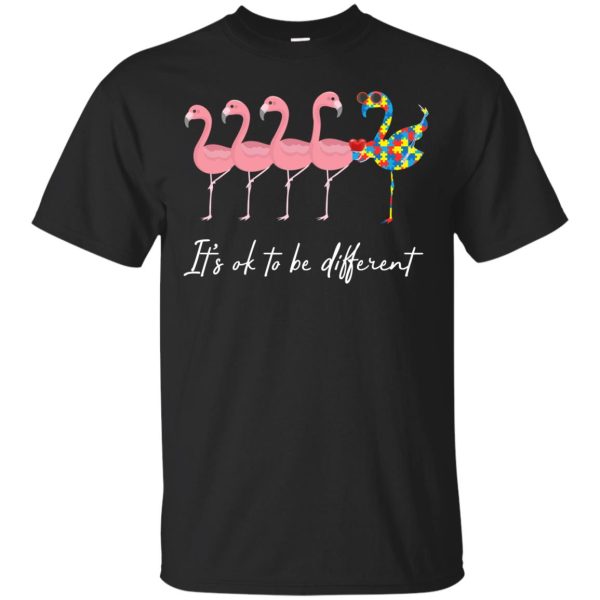 Flamingo Autism It’s Oke To Be Different shirt