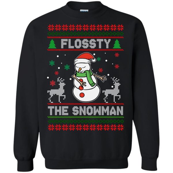 Flossty the snowman Christmas sweater, hoodie, long sleeve