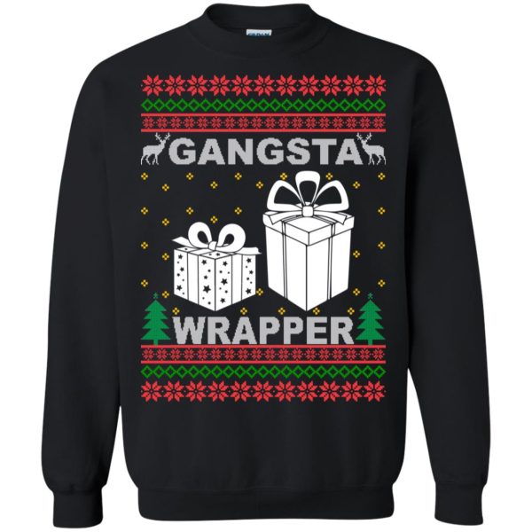 Gangsta wrapper Christmas sweatshirt, hoodie, long sleeve