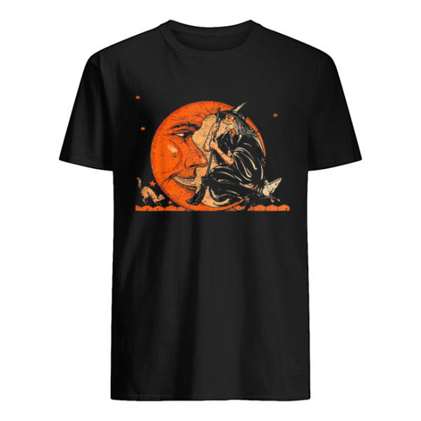 Great Vintage Witch and Moon Halloween shirt