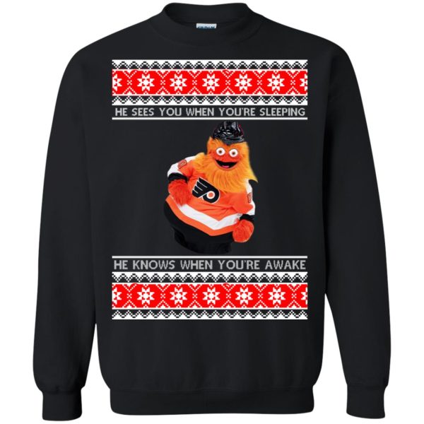 Gritty He sees you when you’re sleeping He knows when you’re sweatshirt