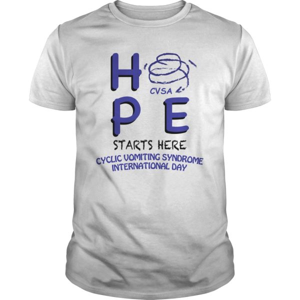 HPE CVSA starts here Cyclic Vomiting Syndrome international day shirt