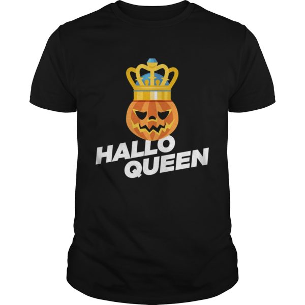 Hallo Queen Pumpkin King Halloween shirrt