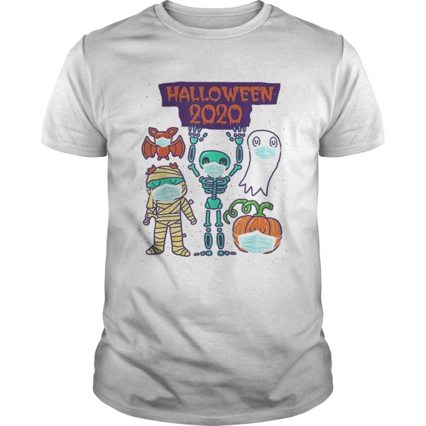 Halloween 2020 Skeleton Pumpkin Ghost Quarantine shirt