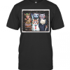 Halloween Cats Horror Characters Friends T-shirt