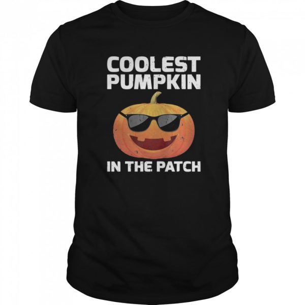 Halloween Coolest Pumpkin In The Patch Boys Girls Kids shirt