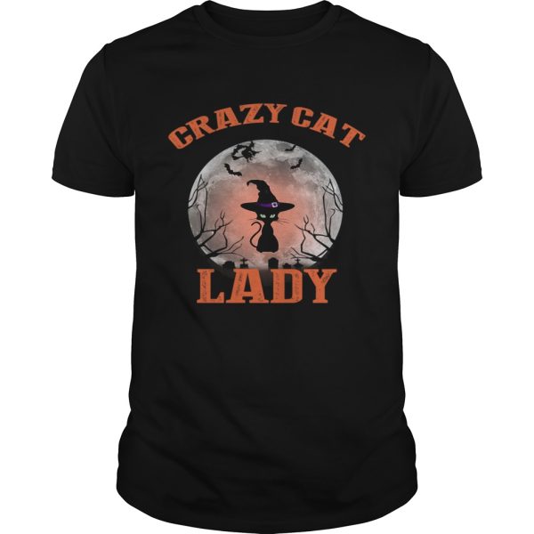 Halloween Crazy Cat Lady Funny Black Cat Lover T-Shirt