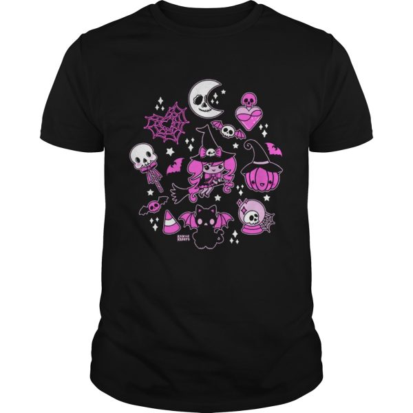 Halloween Doodle Vintage Witchy Magical Pastel Goth Pink shirt
