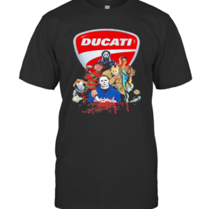 Halloween Horror Characters Ducati Logo T-Shirt