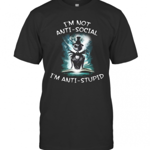 Halloween Jack Skellington I’m Not Anti Social I’m Anti Stupid T-Shirt