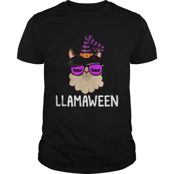 Halloween LLama Witch LLamaween Bat Glasses shirt