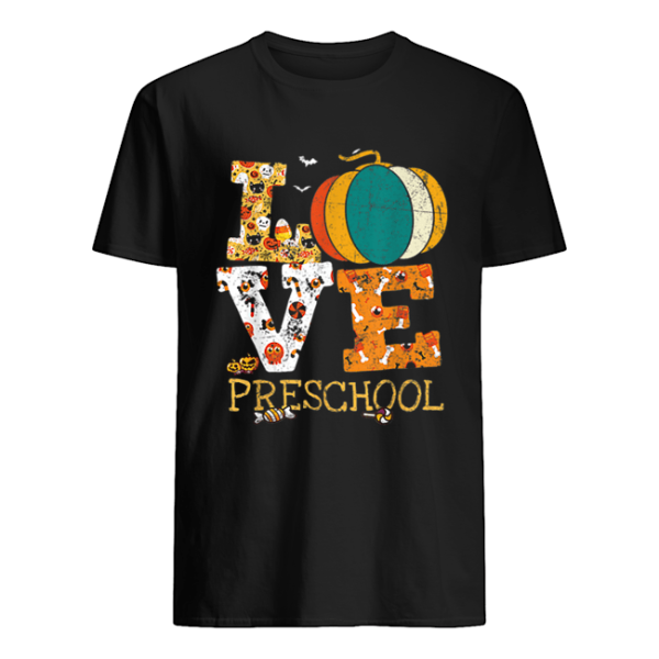 Halloween Love Preschool Pumpkin Teacher shirt