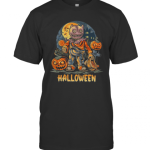 Halloween Night And Pumpkins Artwork Premium T-Shirt