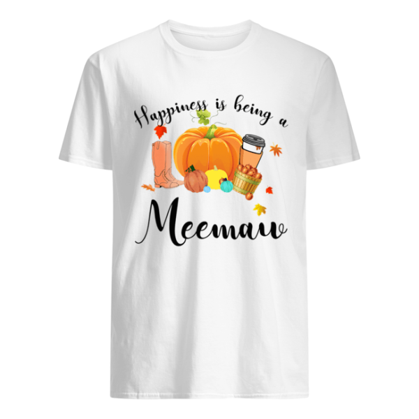 Halloween Pumpkin Happiness Is Being A Meemaw T-Shirt – Trend Tee Shirts Store