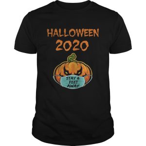 Halloween Pumpkin Stay 6 Feet Away Face Mask shirt