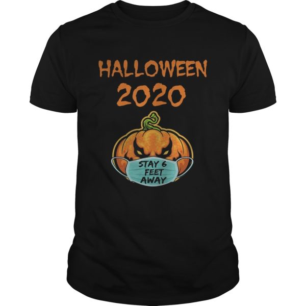 Halloween Pumpkin Stay 6 Feet Away Face Mask shirt