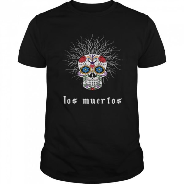 Halloween Skull Wiry Burst Behind Day Dead Dia De Los Muertos shirt