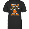 Halloween Snoopy And Woodstock My Nice Button Is Out Of Order But My Bite Me Button Works Just Fine Pumpkin T-Shirt