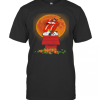 Halloween Snoopy And Woodstock Poster The Rolling Stones Pumpkin Moon T-Shirt