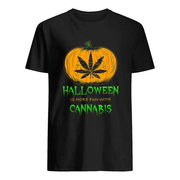 Halloween THC 420 Pumpkin Carving Stoner Cannibus Smoking shirt