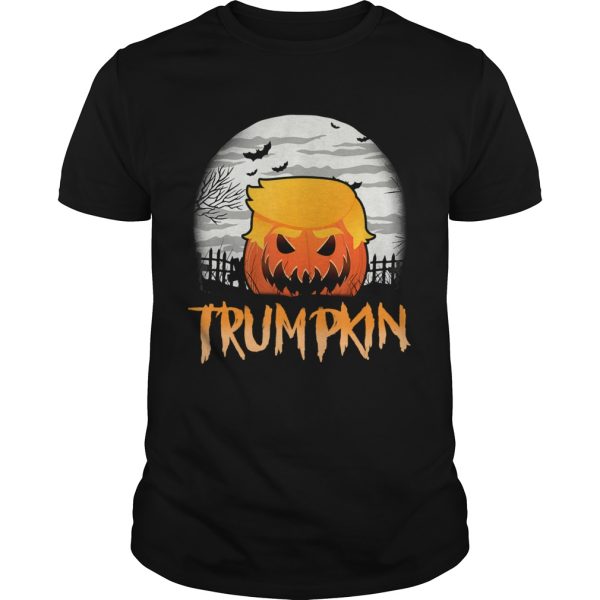 Halloween Trumpkin Jack O Lantern Scary Carved Pumpkin Wig shirt