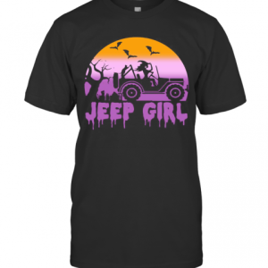 Halloween Witch Drive Jeep Jeep Girl T-Shirt