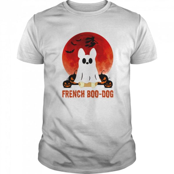 Halloween cat ghost french boo-dog sunset shirt