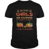 Halloween flamingo some girls go camping and drink too much its me im some girl shirt