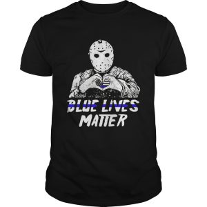 Halloween jason voorhees blue lives matter american flag shirt