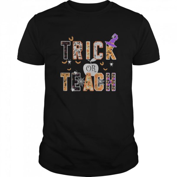 Halloween witch trick or teach shirt