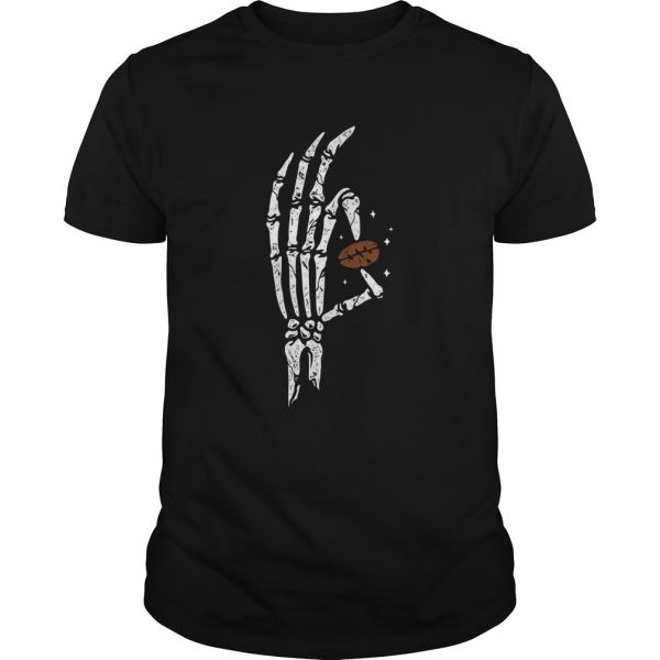 Hands Bone Hold Coffee Beans Halloween shirt