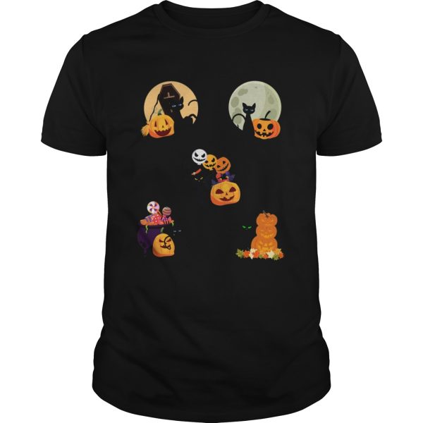 Happy Halloween Cat Pack Pumpkins shirt