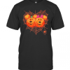 Happy Halloween Mickey And Minnie Mouse Pumpkins Heart Spiderweb T-Shirt