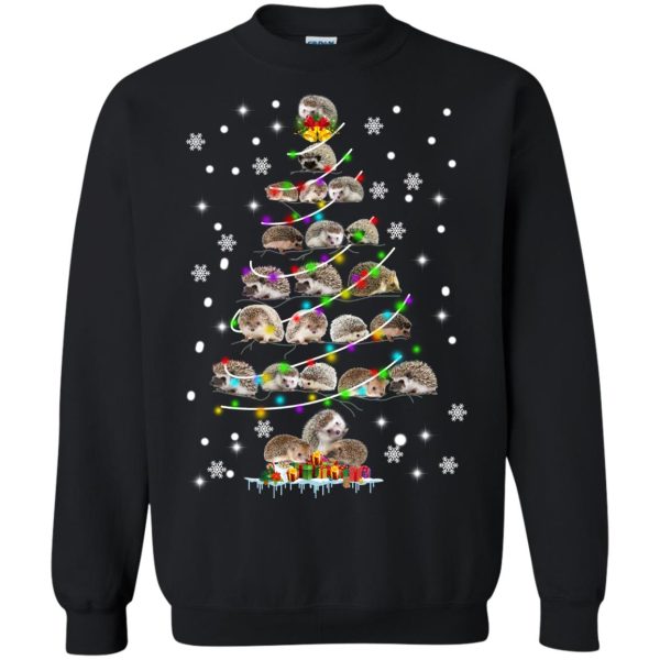 Hedgehog Christmas tree sweater, hoodie, long sleeve, ladies tee