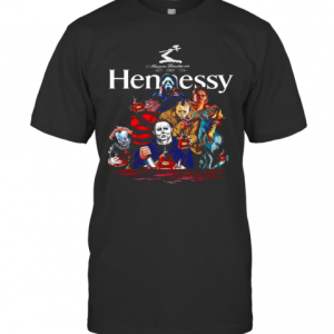Horror Characters Hennessy Party Happy Halloween T-Shirt