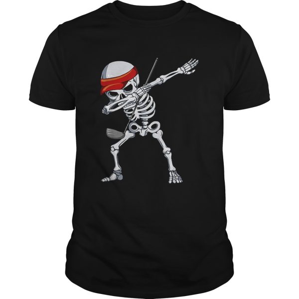 Hot Halloween Dabbing Skeleton Golfer Apparel Golf Player Dab shirt