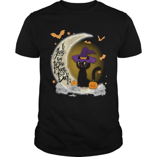 I LOVE YOU TO THE MOON AND BACK CAT WITCH PUMPKIN HALLOWEEN shirt