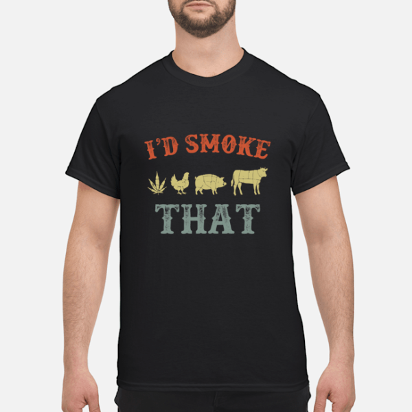 I’d smoke that weed chicken pig cow shirt, hoodie, long sleeve