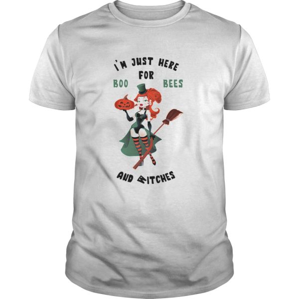 Im Just Here For Boo Bees And Witches Pumpkin Halloween shirt