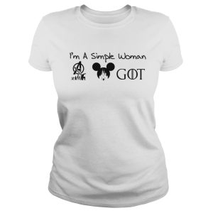 I’m a simple woman Avengers Mickey and Got shirt, hoodie