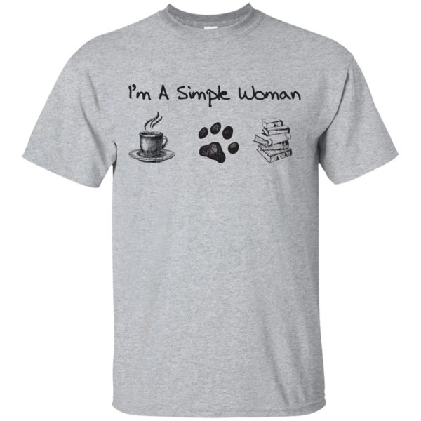 I’m a Simple woman I love coffee dog and books shirt, hoodie, ladies tee