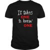It takes one to know one t-shirt, hoodie, long sleeve