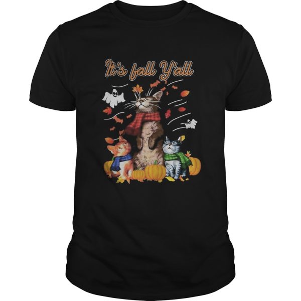 Its Fall Yall Cats Pumpkin Halloween shirt