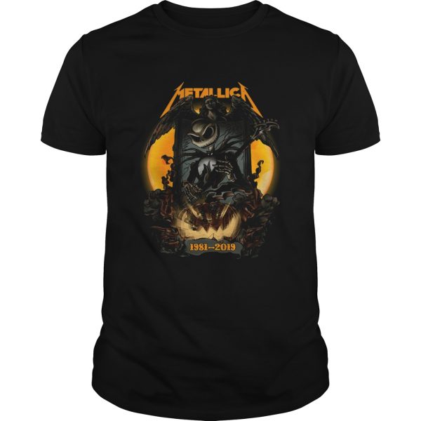 Jack Skellington Halloween Metallica 1981 2019 shirt