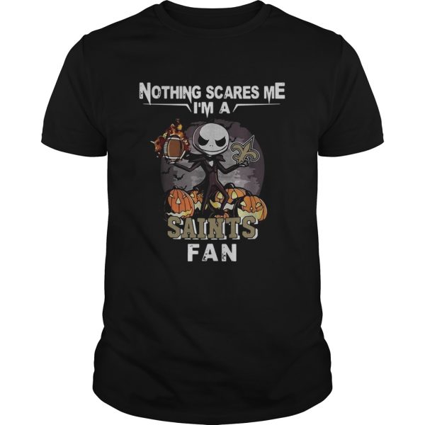 Jack Skellington nothing scares me I’m a New Orleans Saints fan shirt