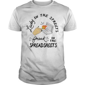 Lady in the streets freak in the spreadsheets shirt, hoodie, long sleeve