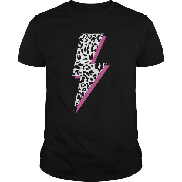 Leopard lightning bolt pink shadow shirt, hoodie, long sleeve