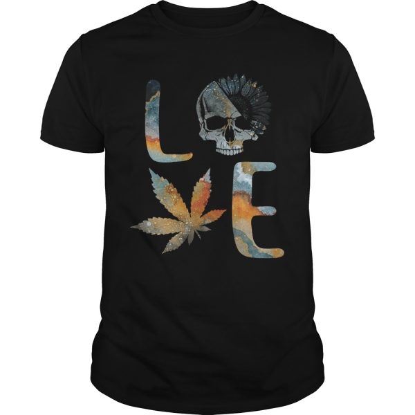 Love skull weed sunflower earth day shirt, hoodie, long sleeve