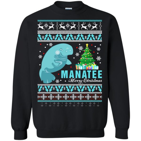 Manatee Christmas sweater, hoodie, long sleeve, ladies tee