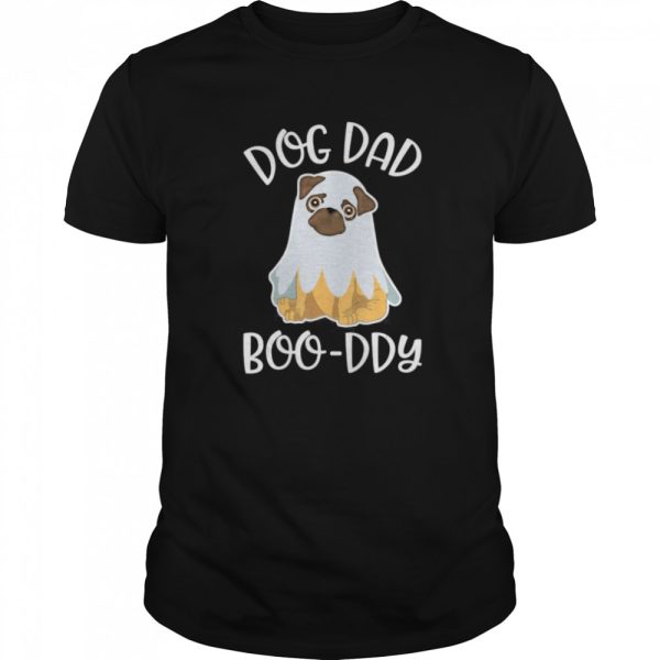 Mens Dog Dad Booddy Fathers Halloween Costume Funny Pug Buddy Dog shirt